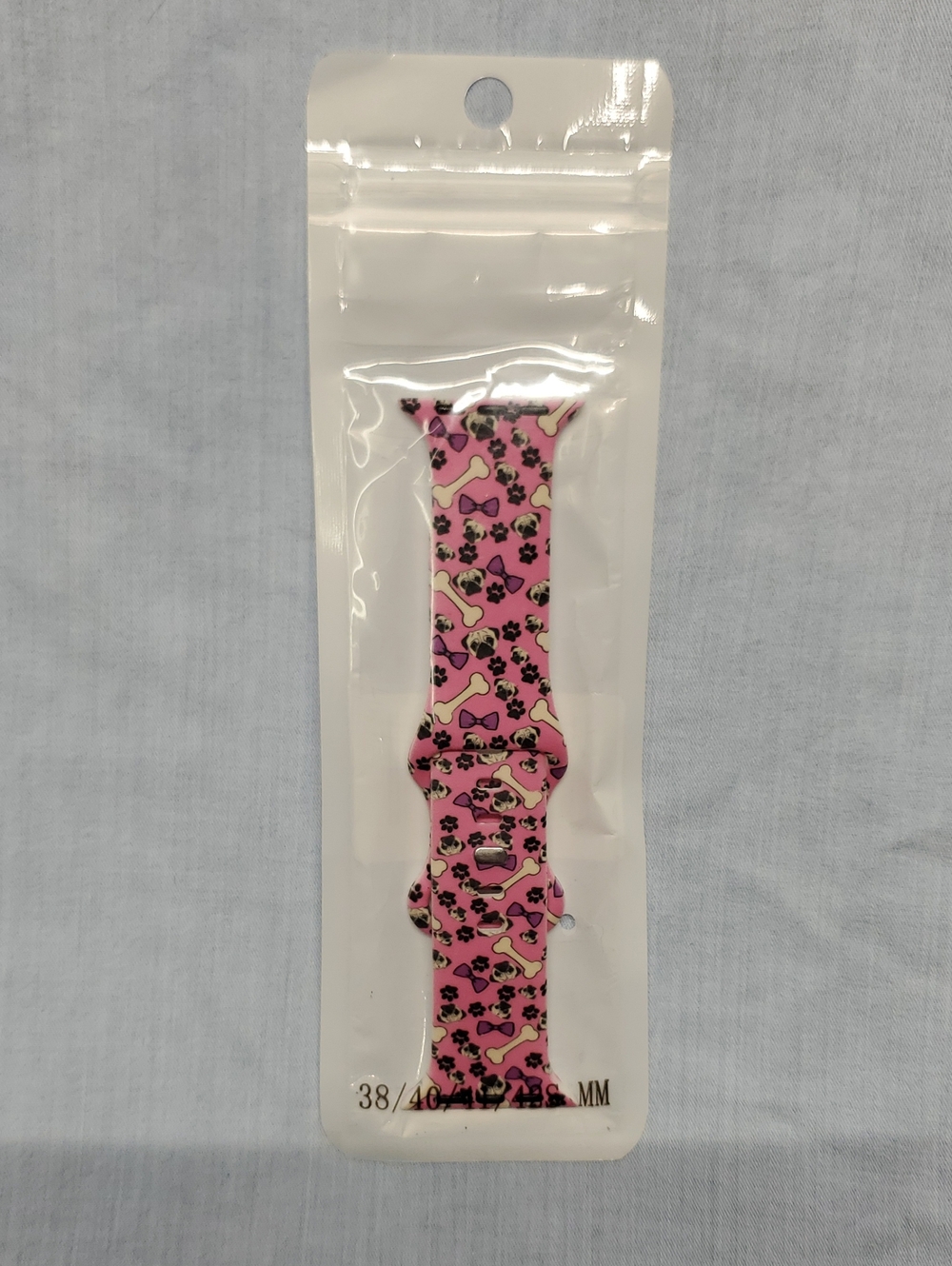 Pink Paw & Bone Silicone Watch Band for 38/40mm